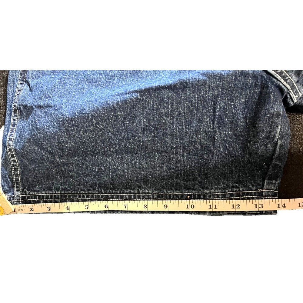 St. Johns Bay Vintage Denim Medium Wash Short Overall Bibs Y2K Size Large - Picture 5 of 8
